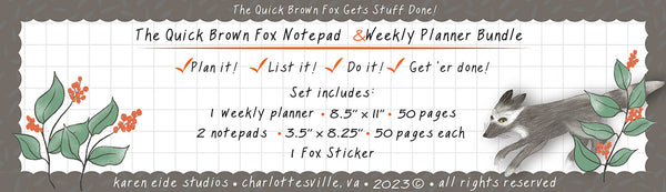 Weekly Planner + Notepads Bundle