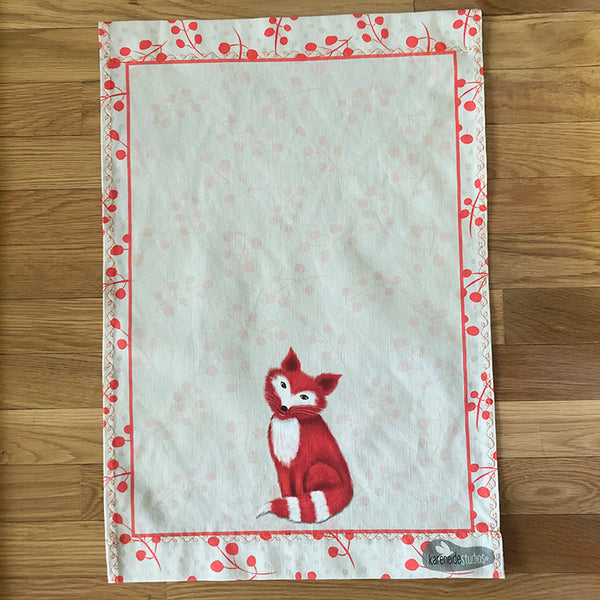 Tea Towel - 50/50 Cotton/Linen: Foxy Fox