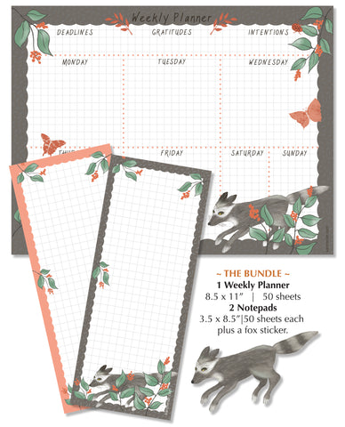 Weekly Planner + Notepads Bundle