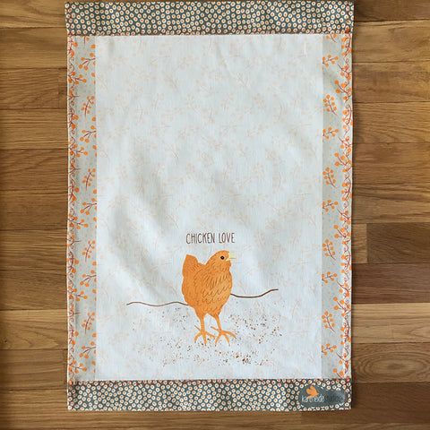 Tea Towel - 50/50 Cotton/Linen: Chicken Love