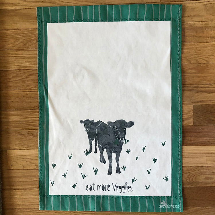 Tea Towel - 50/50 Cotton/Linen: Eat More Veggies