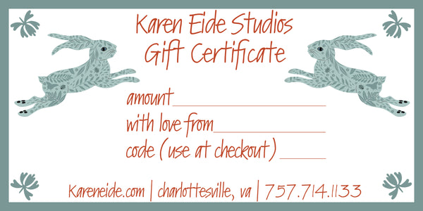 Karen Eide Studios Gift Card