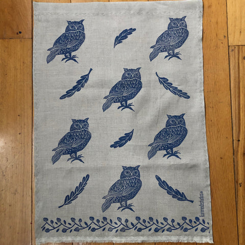 Tea Towel - Woodland Owls