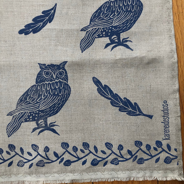 Tea Towel - Woodland Owls